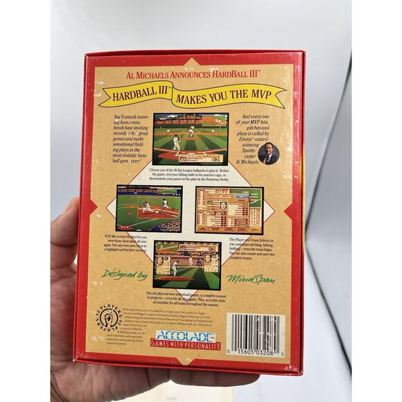 Hard Ball 3 - Al Michaels Announces (Sega Genesis, 1993) Box, Game, Manual, Reg - Picture 12 of 15